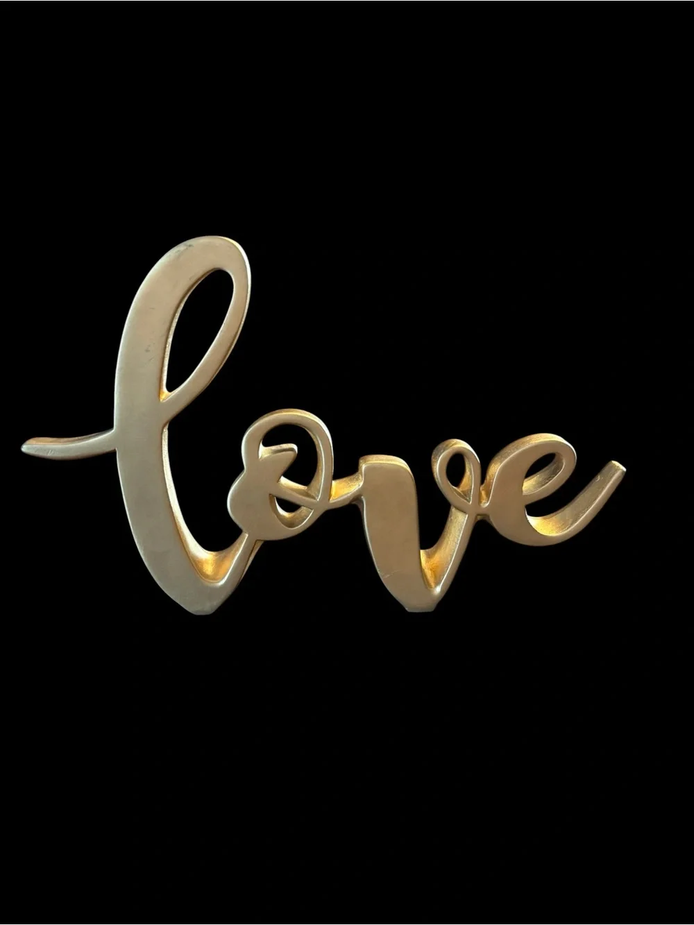 Love Script Decor - Gold Finish